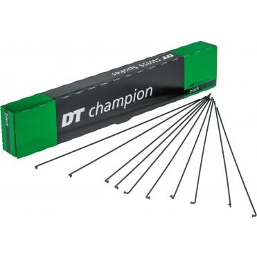 Champion Black Spokes - 14g = 2mm (box of 100)