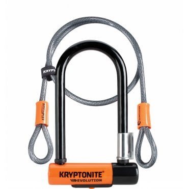 Evolution Mini 7 Lock with 4 Foot Cable and Flexframe Bracket - Sold Secure Gold