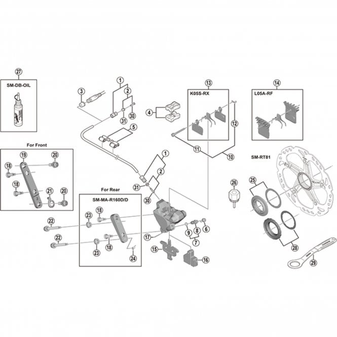 Shimano BR-M4050 connection bolt unit