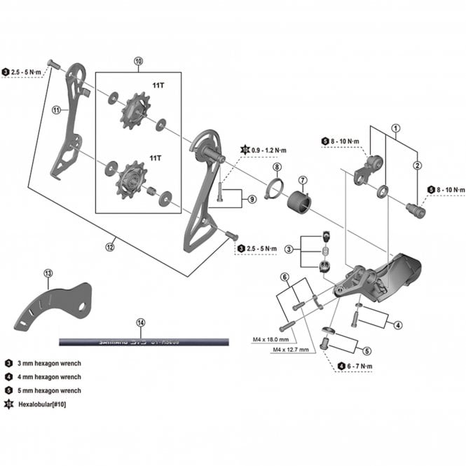 Shimano RD-R7100 inner plate