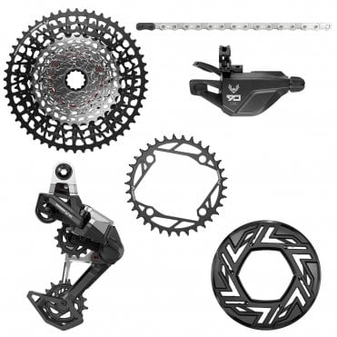 Eagle 90 Groupset Emtb (Rear Der, Single Click Trigger Wclamp, Cr 104Bcd T-Type 34T, Clip-On Guard , Gx T-Type Chain 126L, Cs Xs-1275 Blk 10-52T) - Cranks Not Included 10-52T