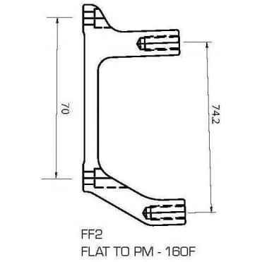 Flat Mount Adapter for Post Mount Caliper