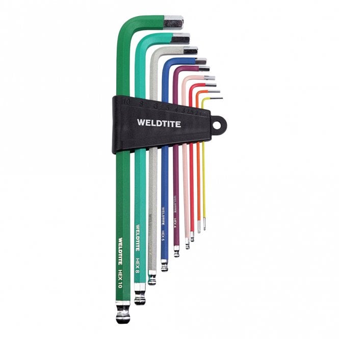 Weldtite Colour Coded Hex Key Set